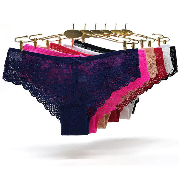 3pcs/lots Women Briefs Sexy Full Lace Panties Hollow Out Low-waist Fem –  Core King Salvage drop-shop